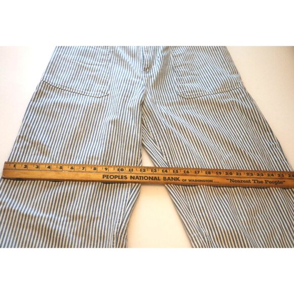 BDG Urban Outfitters Carpenter Pants Stripe Blue White 32 Workwear Vintage - Picture 11 of 11